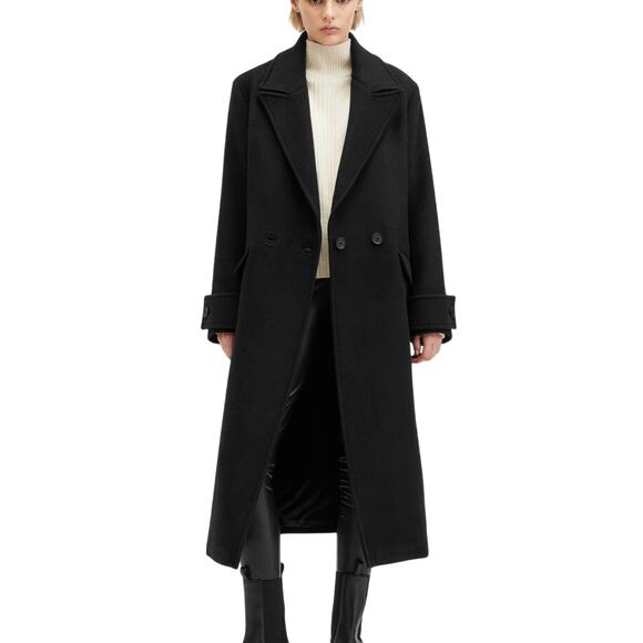 Womens AllSaints Oversized Long Coat Size 4 - Picture 1 of 6